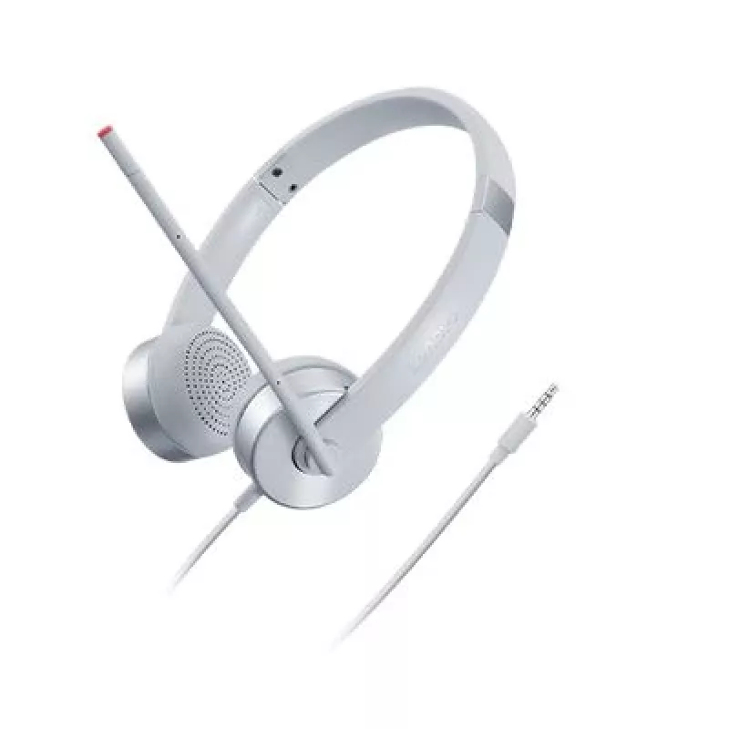 Lenovo 100 Stereo Analogue Headset Office/Call center srebrny
