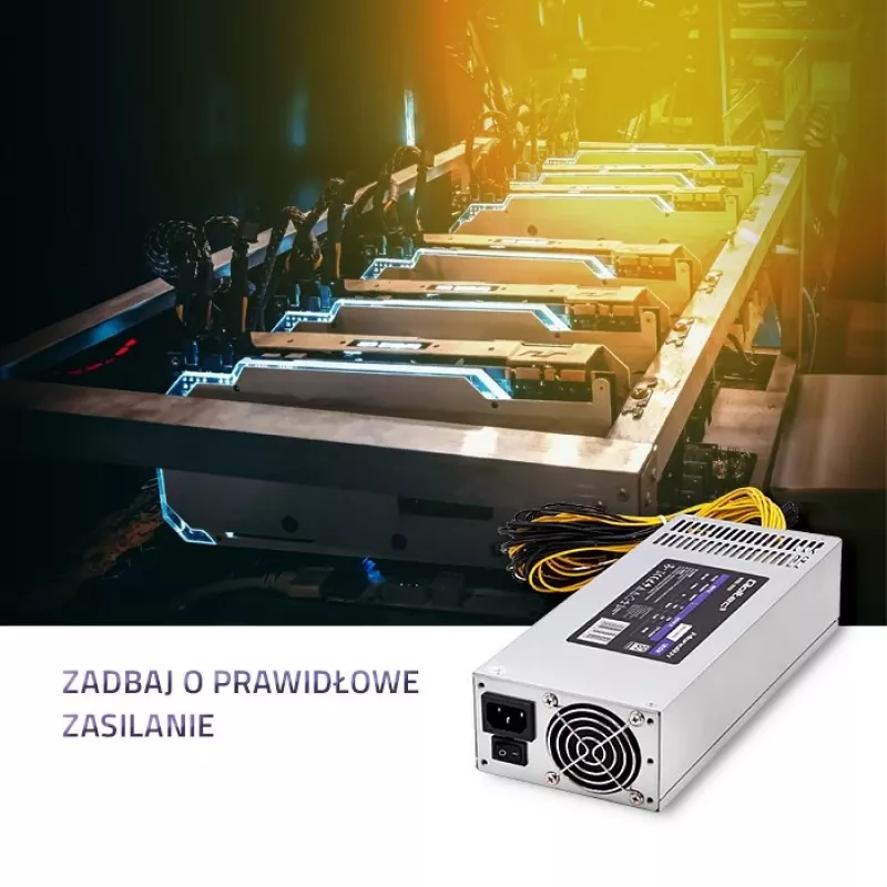 Zasilacz Qoltec 50350 1850W PCI-E | 80 Plus Platinum | Gaming Miner