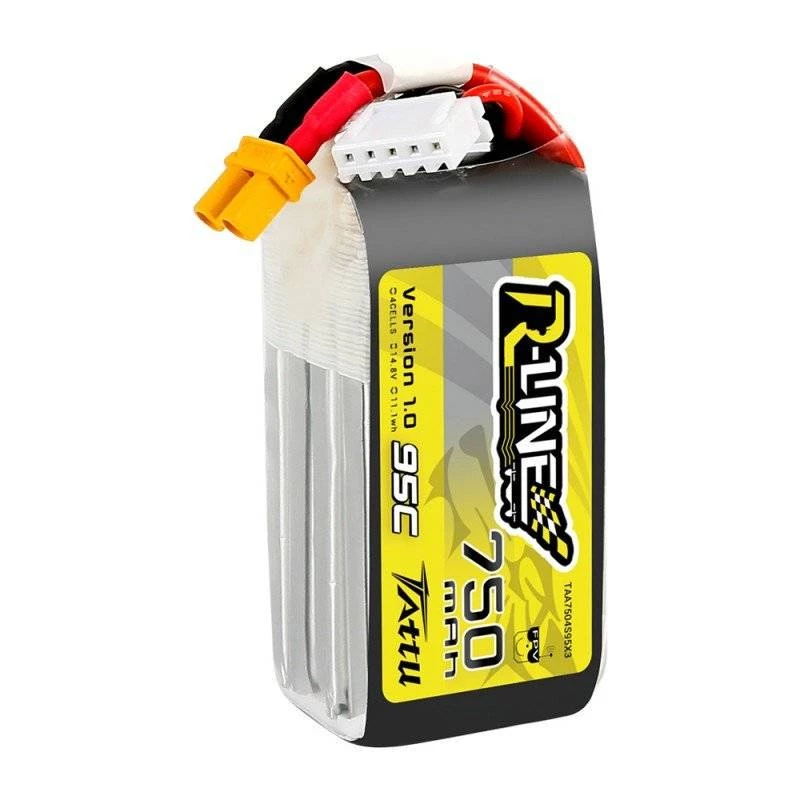Bateria Tattu R-Line 750mAh 14.8V 95C 4S1P JST-XHR