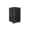 Wolnostojąca szafa rack LANBERG FF01-6822-23B 22U, szyny 19 cali, 1159×600×800 mm, IP20, kółka jezdne, zamek na klucz, czarna