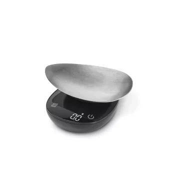 Waga kuchenna Caso FinoCompact 03201 — pojemność 0,5 kg, podziałka 1 g, wyświetlacz LED, stal nierdzewna/czarna