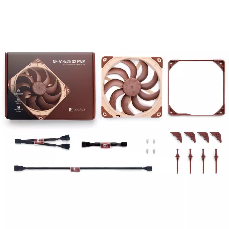 Wentylator Noctua NF-A14x25 G2 PWM 140 mm 1500 obr./min łożysko SSO2 4-pin PWM Beżowy