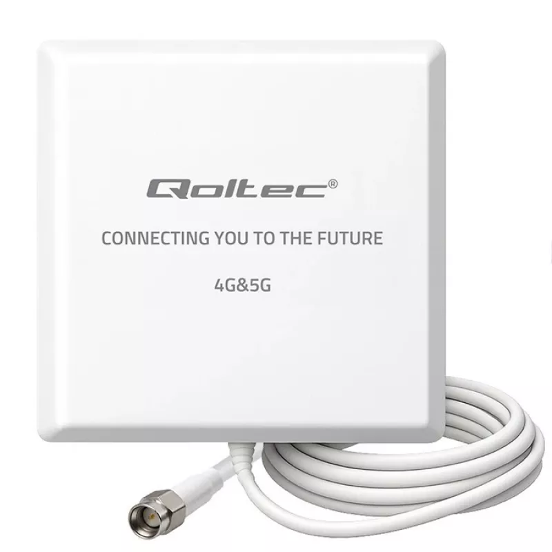 Zewnętrzna antena 4G/5G LTE QOLTEC 9 dBi ze złączem SMA i 3 m kablem