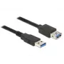 DeLOCK Przedłużacz USB3.0 - Kabel przedłużający USB - USB Typ A (M) na USB Typ A (W) - USB3.0 - 5,0m - Czarny (85058)