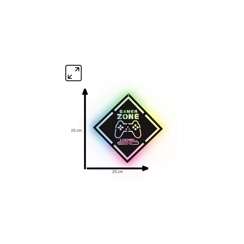 Neon LED MANTA MASNL132RGB Style Neon Lights GAMER ZONE, podświetlana dekoracja ścienna RGB