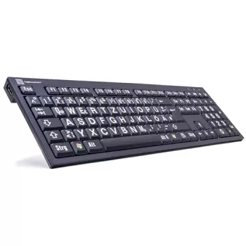 Klawiatura Logickeyboard XL Print USB QWERTZ niemiecka czarna