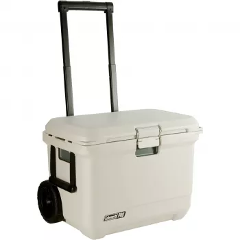 Coleman Pro 55QT Walizkowa lodówka na kółkach biała 52L 120h