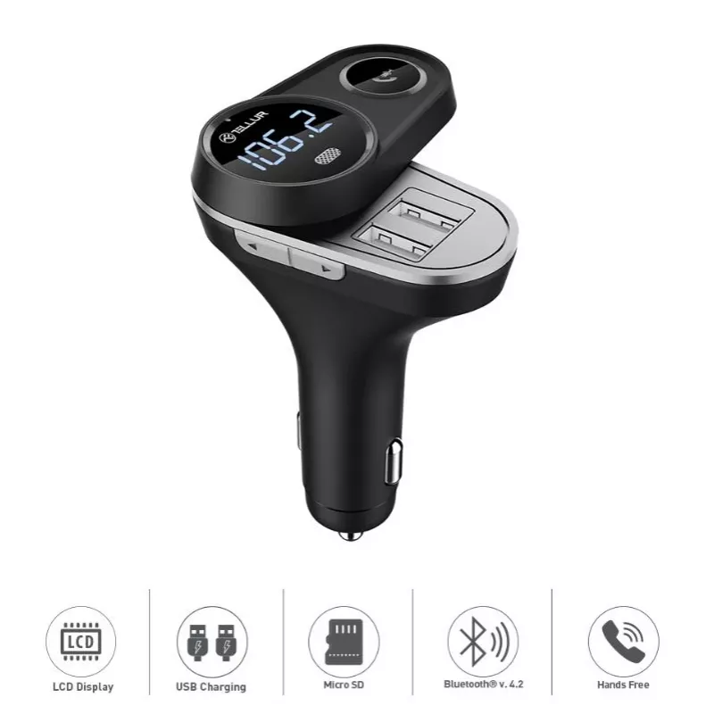 FM transmitter Tellur FMT-B5 USB 3.0 5-port, model FMT-B5, czarny