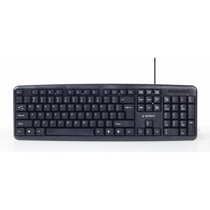 Gembird KBS-UO4-01 Klawiatura Mysz w zestawie Biurowa USB QWERTY US English Czarna