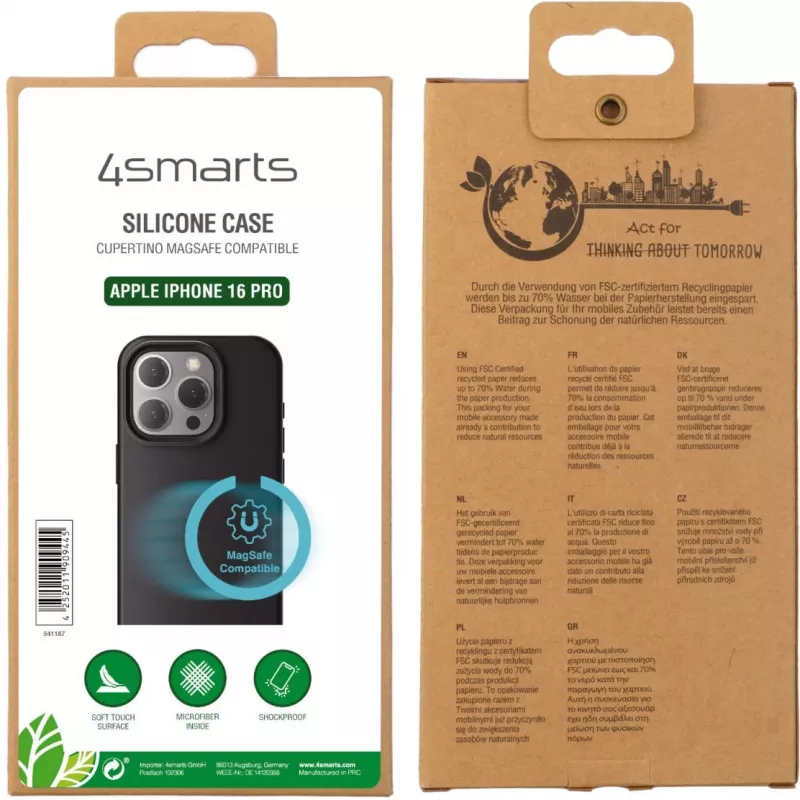 Cover 4smarts iPhone 16 Pro 16 cm (6.3 cala) Czarny