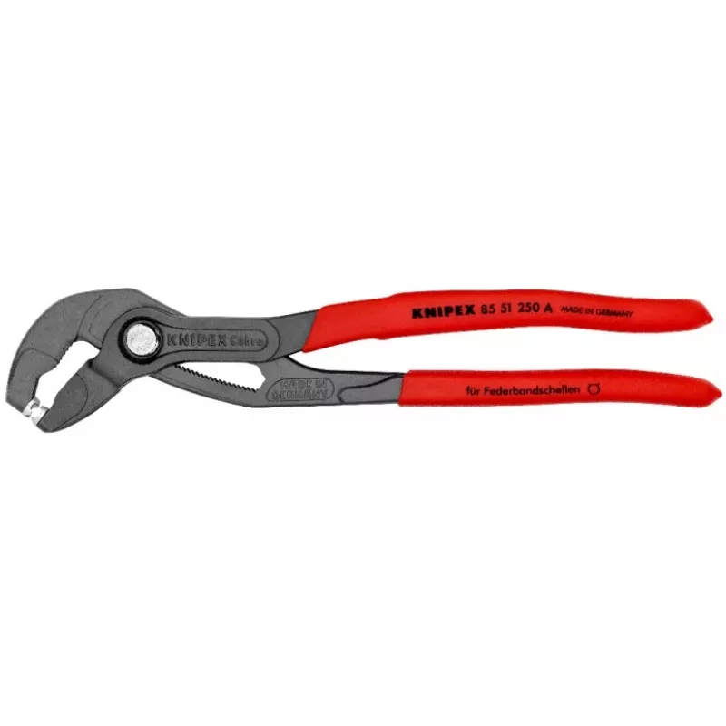 Knipex szczypce do opasek sprężystych, dł. całk. 250 mm, maks. średnica 70 mm, regulacja 25