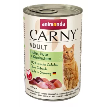 ANIMONDA Carny Adult Kurczak, indyk, królik - mokra karma dla kota - 400 g