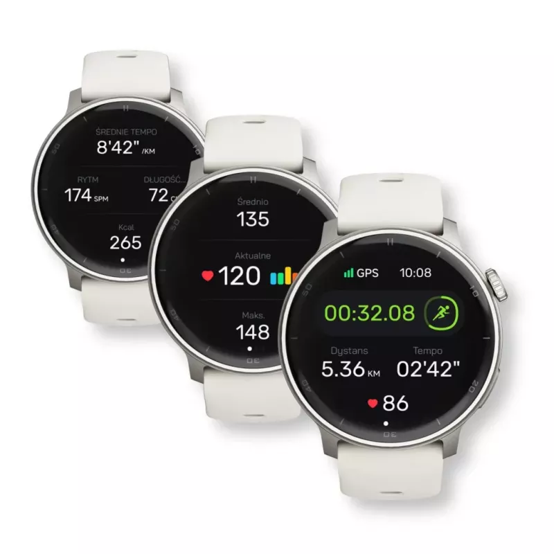 Smartwatch Stelio Activ GPS 46mm Srebrny STSWA101SR, GPS, koperta 46 mm