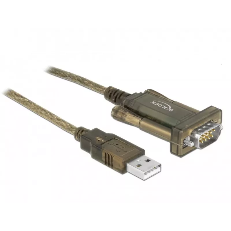 Kabel szeregowy DeLOCK 64073 USB Type-A DB-9 przezroczysty 2 m