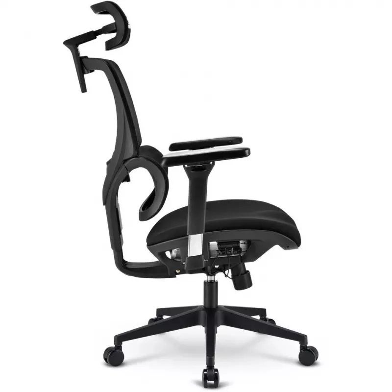 Fotel biurowy Sharkoon OfficePal C40 — czarny, ergonomiczny design, regulowana wysokość