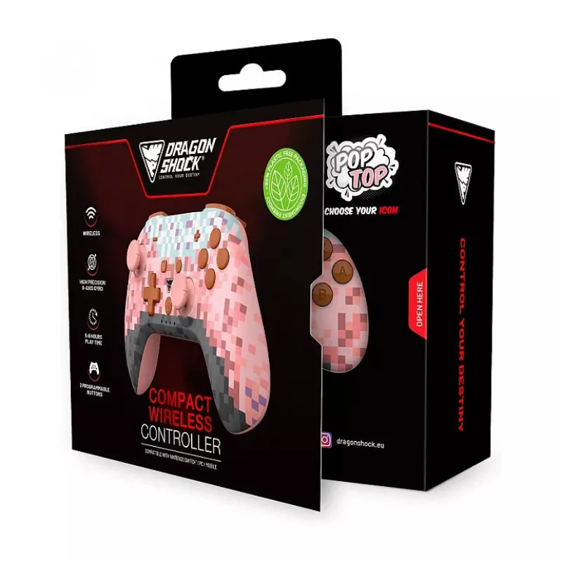Dragonshock Controller Poptop bezprzewodowe kostki różowy przełącznik