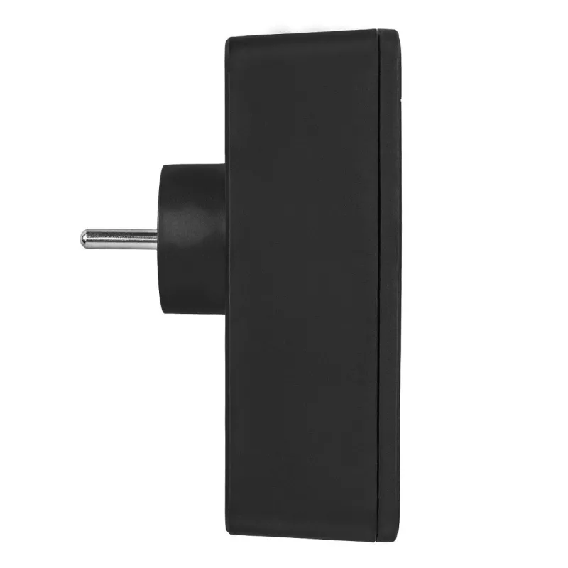 Rozgałęźnik zasilania MACLEAN MCE248 F/B — 3 gniazda AC (1x16A, 2x6A) i 4 porty USB (2xUSB‑A, 2xUSB‑C PD 20W), wtyczka EU, czarny