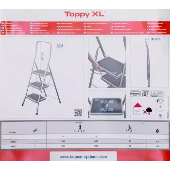 Krause Składany stopień Toppy XL srebrny