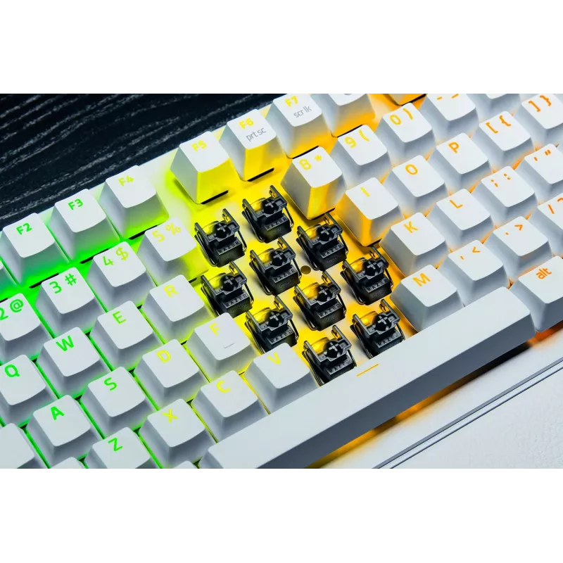 Razer Huntsman V3 Pro Tenkeyless 8KHz | Klawiatura gamingowa | Przewodowa | US | Biała | Przełącznik optyczny analogowy Razer Gen-2
