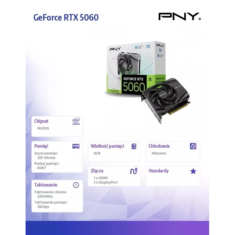 Karta graficzna PNY GeForce RTX 5060 8GB