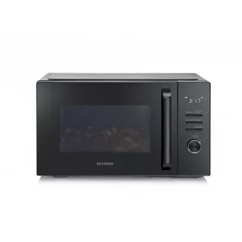 Kuchenka mikrofalowa z funkcją grill i termoobieg SEVERIN MW 7798, wolnostojąca, 29 l, 900 W, czarna, talerz obrotowy 315 mm