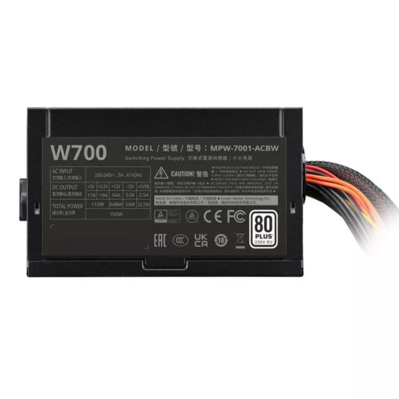 zasilacz Elite NEX biały 700W 80+ Czarny Mesh kabel