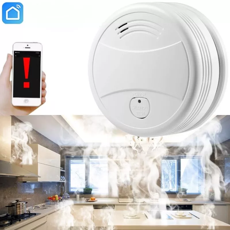 Czujnik dymu Spring 0 WiFi fotoelektryczny biały