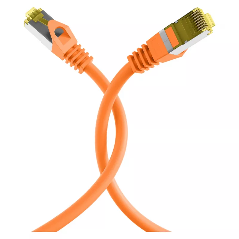 Kabel krosowy RJ45 kat.6A S/FTP LSZH kat.7 surowy pomarańczowy