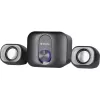 Głośniki komputerowe 2.1 DEFENDER V13 — 11W RMS (6W satelity, 5W subwoofer), zasilanie USB, wejście 3,5 mm, czarne