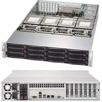 Super Micro Supermicro SC829 HE1C4-R1K02LPB - Rack - do montażu w szafie - 2U - ulepszony, rozszerzony ATX - SATA/SAS - Hot-Swap 1000 Watt - Czarny (CSE-829HE1C4-R1K02LPB)