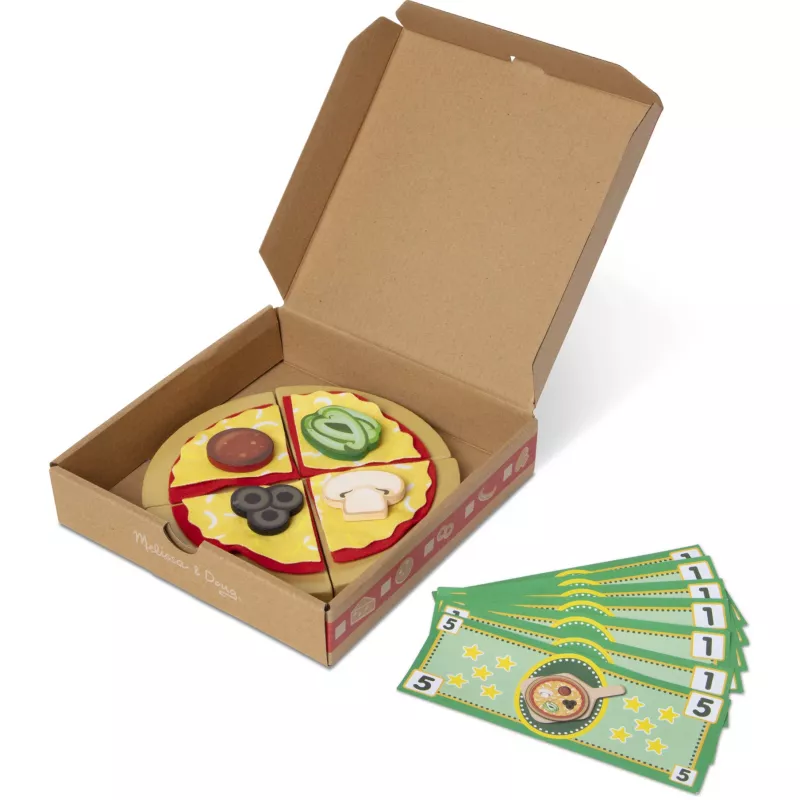 Akcesorium do kuchni do zabawy Spin Master Melissa & Doug Top & Bake Pizza Counter, zestaw do zabawy w pizzę