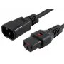 Kabel zasilający Microconnect PC1024 Czarny 1 m Wtyk C13 Gniazdo C14
