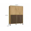KAMARO 4DK cienki/GŁ dąb ARTISAN DISPLAY CABINET