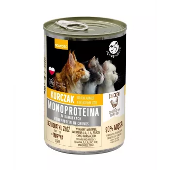 Mokra karma dla kota PetRepublic Monoprotein Kurczak w sosie 400 g