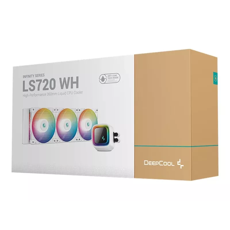 Chłodzenie cieczą All-in-one DeepCool LS720 WH 12 cm 500-2250 RPM 32.9 dB