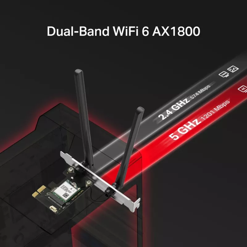 Bezprzewodowy adapter USB MERCUSYS MA70XE AX1800 z Bluetooth 5.4 — Wi‑Fi 6 (AX1800)