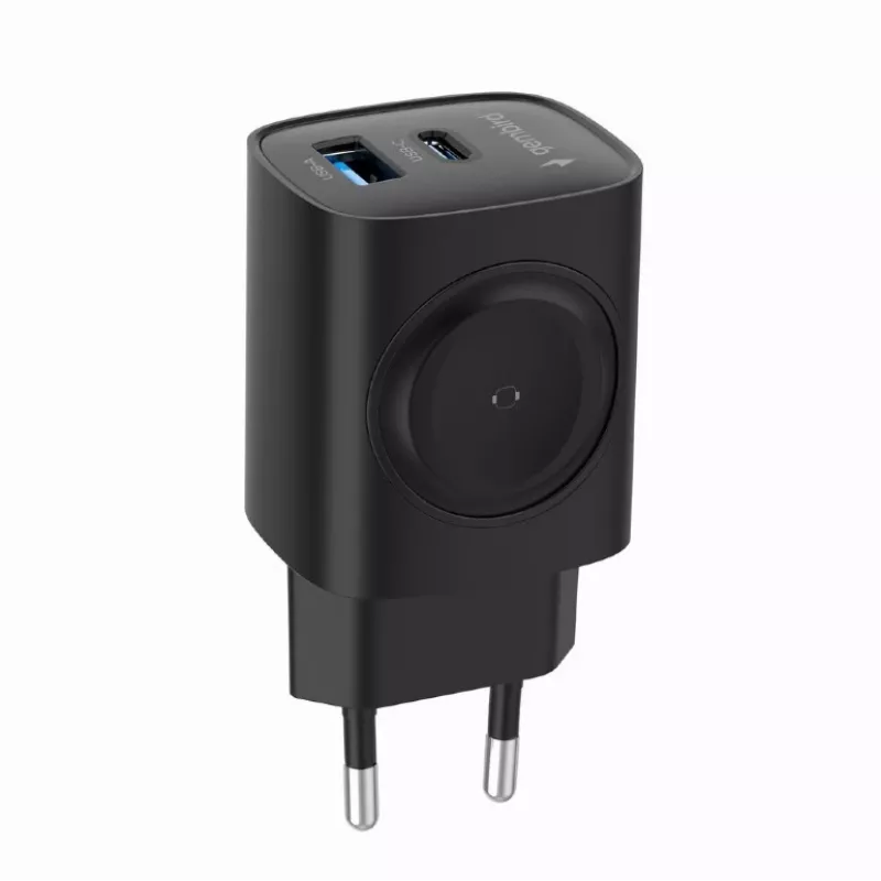 Ładowarka USB-A USB-C 20W PowerDelivery Quick Charge 3.0, czarna