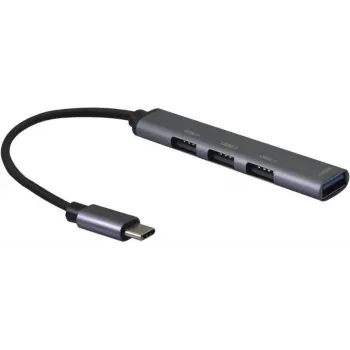 USB Hub Helos 344447 Type-C 5000 Mbit/s Szary
