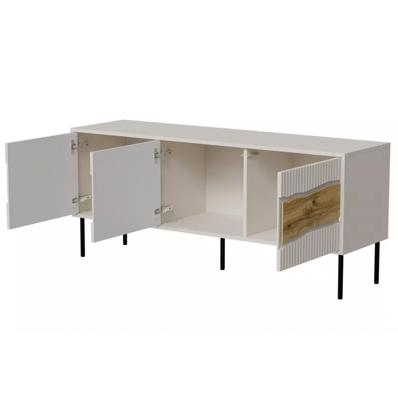 Cama INSERTO 3D szafka TV 143.5x40x61.5 kaszmir + LED