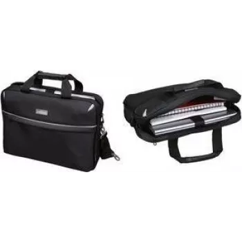 Torba na notebook LIGHTPAK Sierra 46112 — poliester, czarna, pasuje do standardowych laptopów