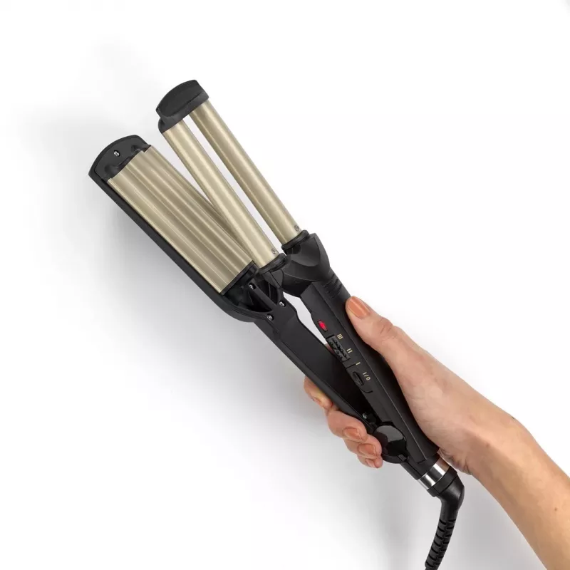 Lokówka teksturująca BaByliss C260E EasyWaves, ciepły czarny, srebrny, 70,9 (1,8 m)
