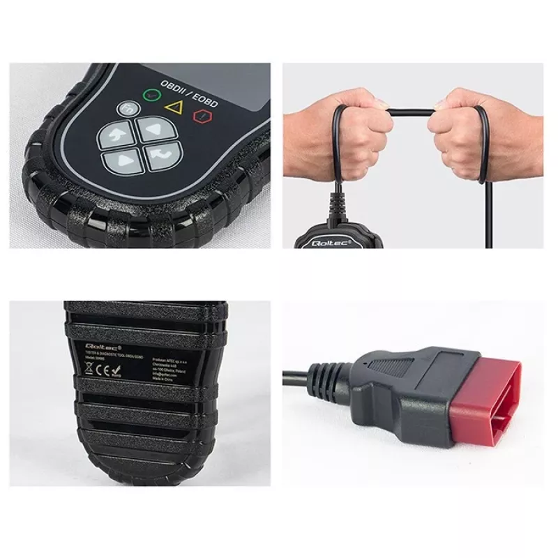 Tester diagnostyczny OBDII QOLTEC ProLine 50685 — skaner OBD-II do pojazdów z instalacją 8V/25V