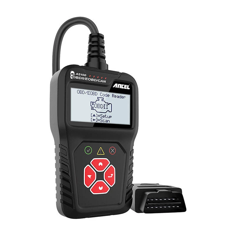 Diagnostyczny skaner OBD2 Ancel AS100/AC100, obsługa wielu protokołów, kompaktowa konstrukcja podręczna