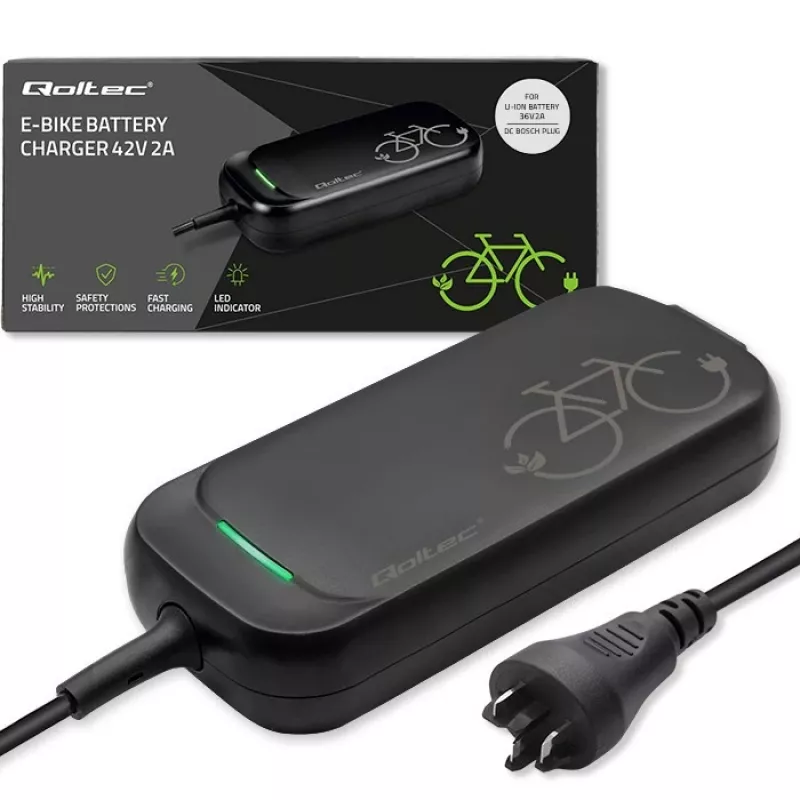 Ładowarka QOLTEC do roweru elektrycznego Bosch 50762 36V/42V 2A
