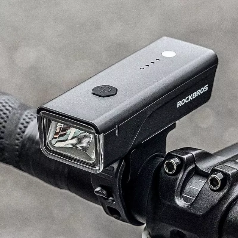 Lampka rowerowa Rockbros + kabel USB-C - USB-A 260 lm Czarny