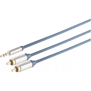 Kabel audio ShiverPeaks 2x RCA (Cinch) na jack 3,5 mm, 1,5 m, model 30832-MHQ-cienki