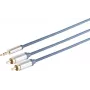 Kabel audio ShiverPeaks 2x RCA (Cinch) na jack 3,5 mm, 1,5 m, model 30832-MHQ-cienki