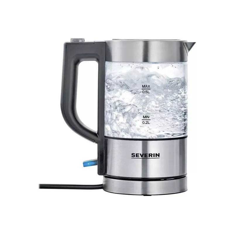 Czajnik elektryczny Severin WK 3472, 0,5 l, srebrny, 1100 W (WK3472)