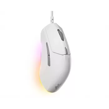 Mysz gamingowa STEELSERIES Rival 3 Gen 2 — optyczna, 8500 DPI, przewodowa USB Type-A, dla praworęcznych, biała, 77 g