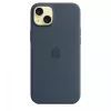 Apple iPhone 15 Plus Silikonowe etui z MagSafe - Storm Blue